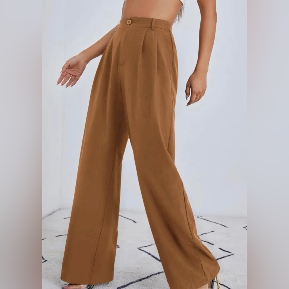 Brown Wide Leg Trouser
